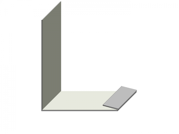 Wandanschlussblech mit Falz