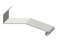 Gesimsabdeckung mit Wulst und Abdichtungskante und Mittelkantung