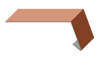 Trauf-Tropfblech mit Dreikant ohne Falz