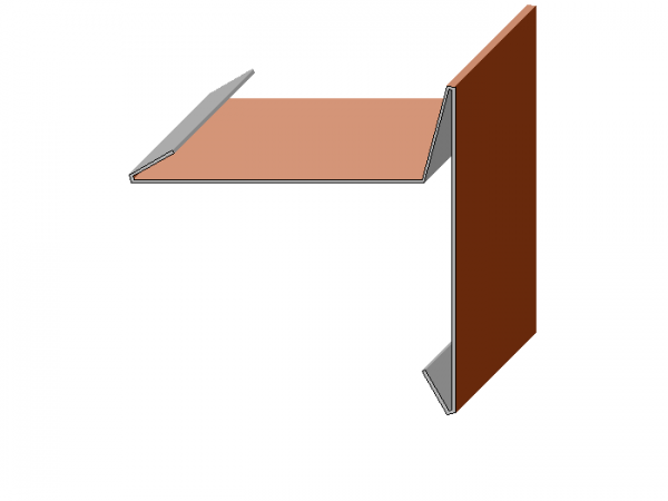 Ortgangblech mit Falz