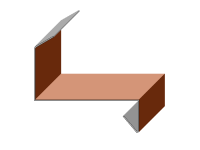 Gesimsabdeckung mit Dreikant und Abdichtungskantung