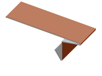 Traufblech mit Dreikant und Nase