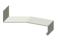 Gesimsabdeckung mit Dreikant und Mittelkantung