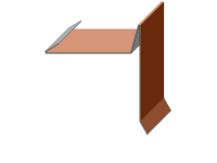 Ortgangblech mit Falz incl. ausgestellte Kantung