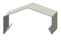Attikaabdeckung, Mauerabdeckung mit Mittelkantung