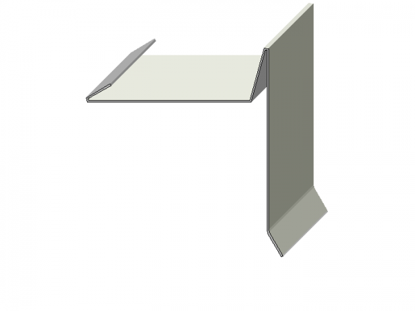 Ortgangblech mit Falz incl. ausgestellte Kantung