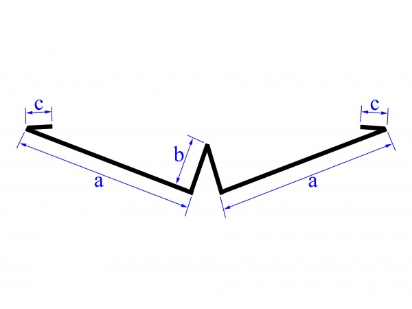 Kehlblech mit Stehfalz