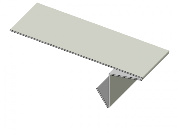 Traufblech mit Dreikant und Nase