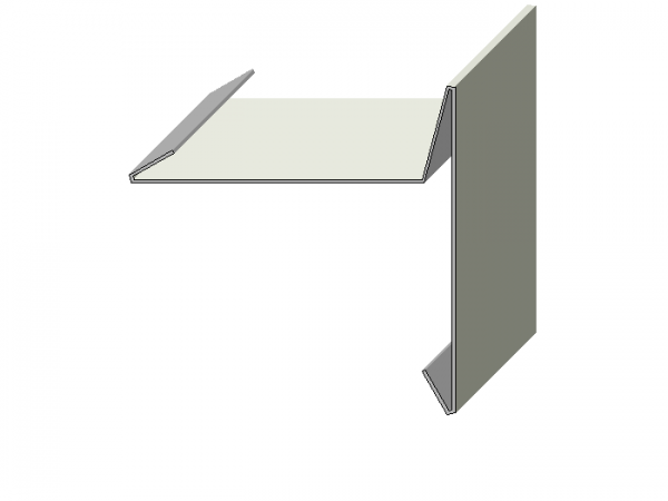 Ortgangblech mit Falz