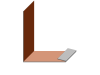 Wandanschlussblech mit Falz