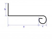 Vorschau: Gesimsblech mir Wulst