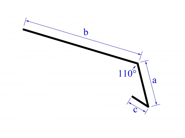 Traufblech ohne Falz