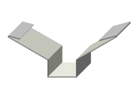 Kehlblech mit vertieftem Wasserlauf