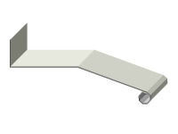 Gesimsabdeckung mit Wulst und Mittelkantung