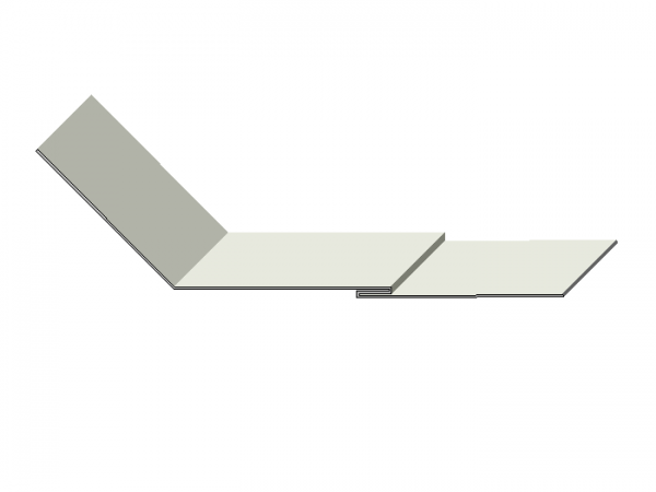 Schürzblech mit Walzbleistreifen