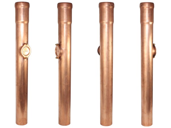 Kupfer-Standrohr mit Reinigung, Länge 1,00m