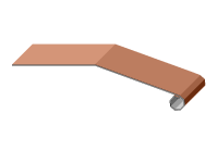 Wulstblech ohne Falz mit Mittelkantung