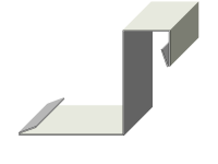 Windleiste mit Falz und Umkantung