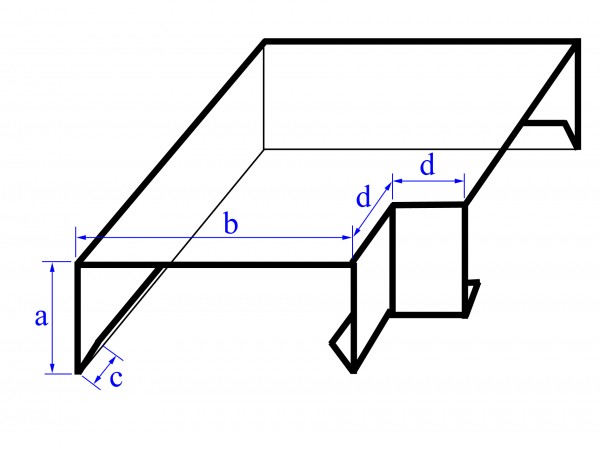 Zink-Außen/ Innenecke, Attika 90°