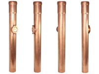 Kupfer-Standrohr mit Reinigung, Länge 1,00m