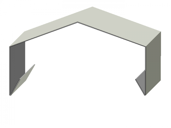 Attikaabdeckung, Mauerabdeckung mit Mittelkantung