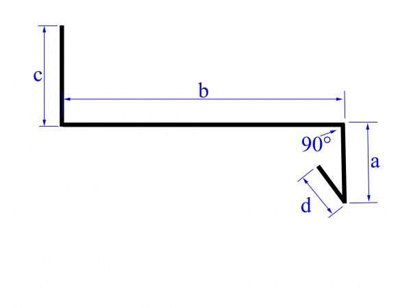 Gesimsblech mit Dreikant