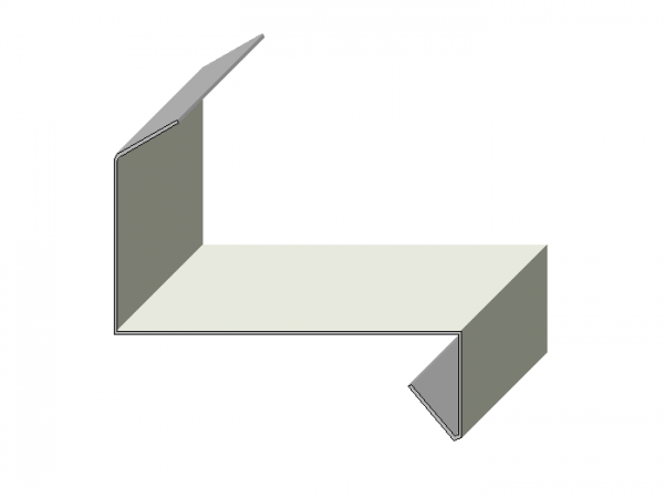 Gesimsabdeckung mit Dreikant und Abdichtungskantung
