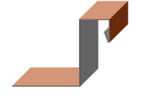 Windleiste ohne Falz mit Umkantung