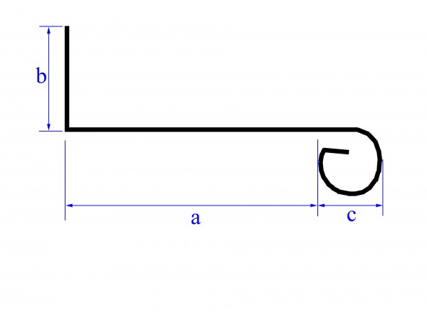 Gesimsblech mir Wulst