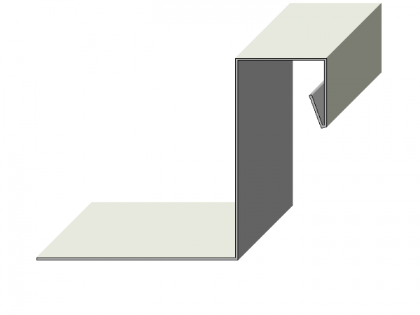 Windleiste ohne Falz mit Umkantung
