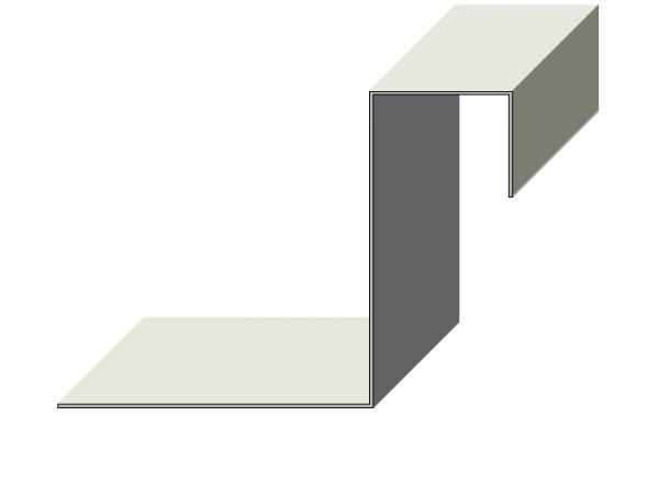 Windleiste ohne Falz ohne Umkantung