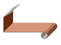 Gesimsabdeckung mit Wulst und Abdichtungskante
